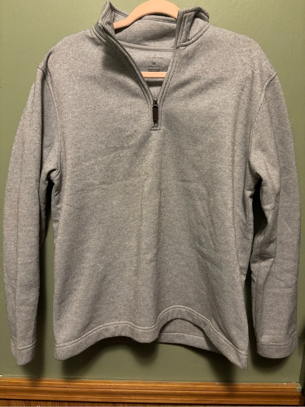 Men’s Half-Zip Sweater in Light Gray
